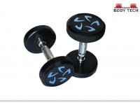 Body Tech 2.5kg Pair Of Pu Coated Flower Design Dumbbells